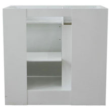 Load image into Gallery viewer, Bellaterra Home Vanity BellaTerra Home 37&quot; Single sink vanity in White finish with Black galaxy granite and LEFT round sink- RIGHT drawers 400700-37R-WH-BGRDR