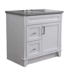 Load image into Gallery viewer, Bellaterra Home Vanity BellaTerra Home 37&quot; Single Sink Vanity in White Finish with Gray Granite and Left Door/Center Sink 400700-37L-WH-GYOC