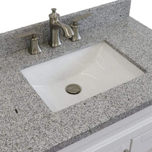 Load image into Gallery viewer, Bellaterra Home Vanity BellaTerra Home 37&quot; Single Sink Vanity in White Finish with Gray Granite and Left Door/Center Sink 400700-37L-WH-GYRC