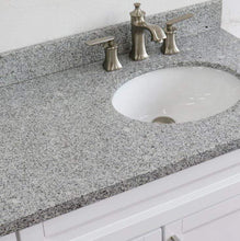 Load image into Gallery viewer, Bellaterra Home Vanity BellaTerra Home 37&quot; Single sink vanity in White finish with Gray granite and LEFT oval sink- RIGHT drawers 400700-37R-WH-GYOR
