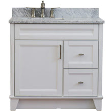 Load image into Gallery viewer, Bellaterra Home Vanity BellaTerra Home 37&quot; Single sink vanity in White finish with White carrara marble and Left door/Left sink 400700-37L-WH-WMRL