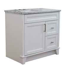 Load image into Gallery viewer, Bellaterra Home Vanity BellaTerra Home 37&quot; Single sink vanity in White finish with White carrara marble and Left door/Left sink 400700-37L-WH-WMRL