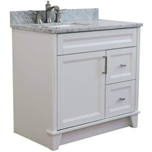 Load image into Gallery viewer, Bellaterra Home Vanity BellaTerra Home 37&quot; Single sink vanity in White finish with White carrara marble and Left door/Left sink 400700-37L-WH-WMRL