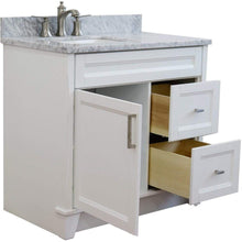 Load image into Gallery viewer, Bellaterra Home Vanity BellaTerra Home 37&quot; Single sink vanity in White finish with White carrara marble and Left door/Left sink 400700-37L-WH-WMRL