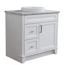 Load image into Gallery viewer, Bellaterra Home Vanity BellaTerra Home 37&quot; Single sink vanity in White Finish with White Carrara Marble and Left Door/Round Center Sink 400700-37L-WH-WMRDC