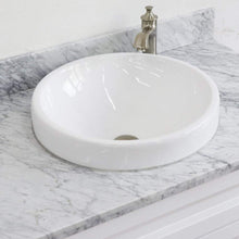 Load image into Gallery viewer, Bellaterra Home Vanity BellaTerra Home 37&quot; Single sink vanity in White Finish with White Carrara Marble and Left Door/Round Center Sink 400700-37L-WH-WMRDC