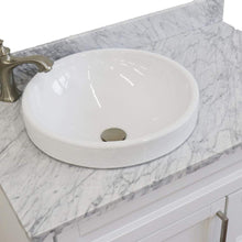 Load image into Gallery viewer, Bellaterra Home Vanity BellaTerra Home 37&quot; Single Sink Vanity in White Finish with White Carrara Marble and Left Door/Round Left Sink 400700-37L-WH-WMRDL