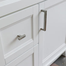 Load image into Gallery viewer, Bellaterra Home Vanity BellaTerra Home 37&quot; Single sink vanity in White finish with White carrara marble and LEFT round sink- RIGHT drawers 400700-37R-WH-WMRDR