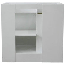 Load image into Gallery viewer, Bellaterra Home Vanity BellaTerra Home 37&quot; Single sink vanity in White finish with White carrara marble and LEFT round sink- RIGHT drawers 400700-37R-WH-WMRDR