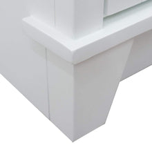 Load image into Gallery viewer, Bellaterra Home Vanity BellaTerra Home 37&quot; Single sink vanity in White finish with White carrara marble and LEFT round sink- RIGHT drawers 400700-37R-WH-WMRDR