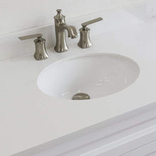 Load image into Gallery viewer, Bellaterra Home Vanity BellaTerra Home 37&quot; Single sink vanity in White finish with White quartz and CENTER oval sink- RIGHT drawers 400700-37R-WH-WEOC