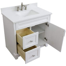 Load image into Gallery viewer, Bellaterra Home Vanity BellaTerra Home 37&quot; Single Sink Vanity in White Finish with White Quartz and Left Door/Center Sink 400700-37L-WH-WERC