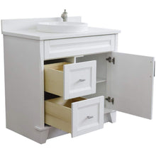 Load image into Gallery viewer, Bellaterra Home Vanity BellaTerra Home 37&quot; Single Sink Vanity in White Finish with White Quartz and Left Door/Center Sink 400700-37L-WH-WERDC