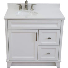 Load image into Gallery viewer, Bellaterra Home Vanity BellaTerra Home 37&quot; Single sink vanity in White finish with White quartz and Left door/Left sink 400700-37L-WH-WEOL