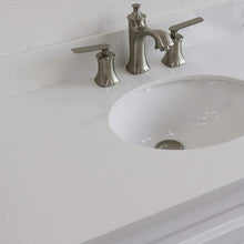 Load image into Gallery viewer, Bellaterra Home Vanity BellaTerra Home 37&quot; Single sink vanity in White finish with White quartz and LEFT oval sink- RIGHT drawers 400700-37R-WH-WEOR