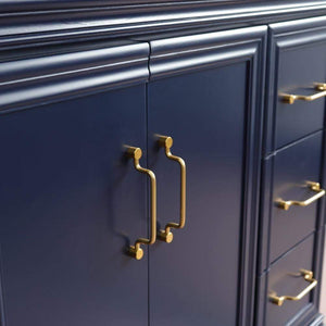 Bellaterra Home Vanity BellaTerra Home 37" Single vanity in Blue finish with Black galaxy and round sink- Left door/Left sink 400800-37L-BU-BGRDL