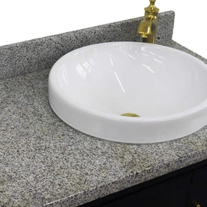 Bellaterra Home Vanity BellaTerra Home 37" Single vanity in Blue finish with Gray granite and round sink- Right door/Right sink 400800-37R-BU-GYRDR