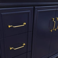 Load image into Gallery viewer, Bellaterra Home Vanity BellaTerra Home 37&quot; Single vanity in Blue finish with White Carrara and oval sink- Right door/Right sink 400800-37R-BU-WMOR