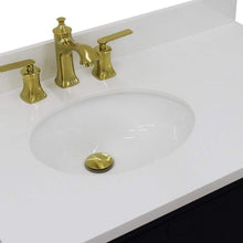 Load image into Gallery viewer, Bellaterra Home Vanity BellaTerra Home 37&quot; Single vanity in Blue finish with White quartz and oval sink- Left door/Left sink 400800-37L-BU-WEOL