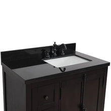 Load image into Gallery viewer, Bellaterra Home Vanity BellaTerra Home 37&quot; Single vanity in Brown Ash finish with Black galaxy top and rectangle sink - Right doors/Right sink 400100-37R-BA-BGR
