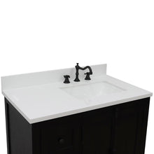 Load image into Gallery viewer, Bellaterra Home Vanity BellaTerra Home 37&quot; Single vanity in Brown Ash finish with White quartz top and rectangle sink - Right doors/Right sink 400100-37R-BA-WER