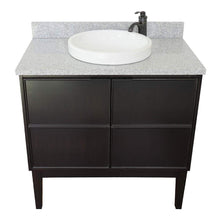 Load image into Gallery viewer, Bellaterra Home Vanity BellaTerra Home 37&quot; Single vanity in Cappuccino finish with Gray granite top top and Round Sink 400503-CP-GYRD
