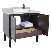 Load image into Gallery viewer, Bellaterra Home Vanity BellaTerra Home 37&quot; Single vanity in Cappuccino finish with Gray granite top top and Round Sink 400503-CP-GYRD