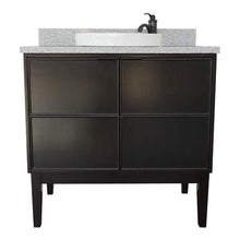 Load image into Gallery viewer, Bellaterra Home Vanity BellaTerra Home 37&quot; Single vanity in Cappuccino finish with Gray granite top top and Round Sink 400503-CP-GYRD
