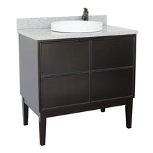 Load image into Gallery viewer, Bellaterra Home Vanity BellaTerra Home 37&quot; Single vanity in Cappuccino finish with Gray granite top top and Round Sink 400503-CP-GYRD