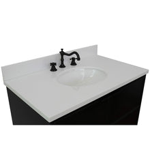 Load image into Gallery viewer, Bellaterra Home Vanity BellaTerra Home 37&quot; Single vanity in Cappuccino finish with White Quartz top and Oval Sink  400503-CP-WEO