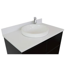 Load image into Gallery viewer, Bellaterra Home Vanity BellaTerra Home 37&quot; Single vanity in Cappuccino finish with White Quartz top and Round Sink 400503-CP-WERD