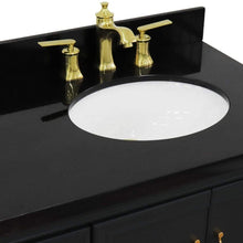 Load image into Gallery viewer, Bellaterra Home Vanity BellaTerra Home  37&quot; Single vanity in Dark Gray finish with Black galaxy and oval sink- Right door/Right sink 400800-37R-DG-BGOR