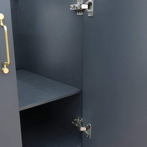 Bellaterra Home Vanity BellaTerra Home 37" Single vanity in Dark Gray finish with Black galaxy and round sink- Left door/Left sink 400800-37L-DG-BGRDL