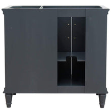 Load image into Gallery viewer, Bellaterra Home Vanity BellaTerra Home 37&quot; Single vanity in Dark Gray finish with Black galaxy and round sink- Left door/Left sink 400800-37L-DG-BGRDL