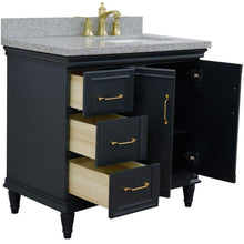 Load image into Gallery viewer, Bellaterra Home Vanity BellaTerra Home 37&quot; Single vanity in Dark Gray finish with Gray granite and rectangle sink- Right door/Right sink 400800-37R-DG-GYRR
