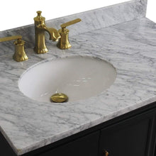 Load image into Gallery viewer, Bellaterra Home Vanity BellaTerra Home 37&quot; Single vanity in Dark Gray finish with White Carrara and oval sink- Left door/Left sink 400800-37L-DG-WMOL