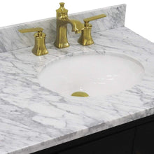 Load image into Gallery viewer, Bellaterra Home Vanity BellaTerra Home 37&quot; Single vanity in Dark Gray finish with White Carrara and oval sink- Right door/Right sink 400800-37R-DG-WMOR