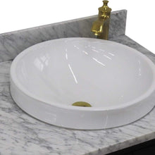 Load image into Gallery viewer, Bellaterra Home Vanity BellaTerra Home 37&quot; Single vanity in Dark Gray finish with White Carrara and round sink- Right door/Right sink 400800-37R-DG-WMRDR