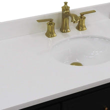 Load image into Gallery viewer, Bellaterra Home Vanity BellaTerra Home 37&quot; Single vanity in Dark Gray finish with White quartz and oval sink- Right door/Right sink 400800-37R-DG-WEOR