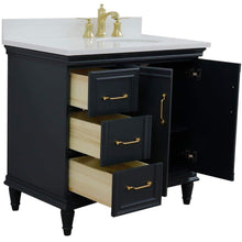 Load image into Gallery viewer, Bellaterra Home Vanity BellaTerra Home 37&quot; Single vanity in Dark Gray finish with White quartz and oval sink- Right door/Right sink 400800-37R-DG-WEOR