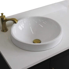 Load image into Gallery viewer, Bellaterra Home Vanity BellaTerra Home 37&quot; Single vanity in Dark Gray finish with White quartz and round sink- Left door/Left sink 400800-37L-DG-WERDL
