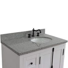 Load image into Gallery viewer, Bellaterra Home Vanity BellaTerra Home 37&quot; Single vanity in Glacier Ash finish with Gray granite top and oval sink - Right doors/Right sink 400100-37R-GA-GYO