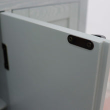 Load image into Gallery viewer, Bellaterra Home Vanity BellaTerra Home 37&quot; Single vanity in Gray Ash finish with White Carrara top and oval sink - Left doors/Left sink 400100-37L-GYA-WMO