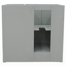 Load image into Gallery viewer, Bellaterra Home Vanity BellaTerra Home 37&quot; Single vanity in Gray Ash finish with White Carrara top and rectangle sink - Left doors/Left sink  400100-37L-GYA-WMR