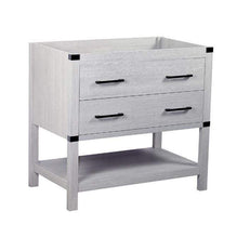 Load image into Gallery viewer, Bellaterra Home Vanity BellaTerra Home 37&quot; Single vanity in Gray Pine finish top with White Quartz and Oval Sink 808175-36-GP-WEO