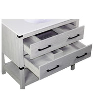 Load image into Gallery viewer, Bellaterra Home Vanity BellaTerra Home 37&quot; Single vanity in Gray Pine finish top with White Quartz and Oval Sink 808175-36-GP-WEO