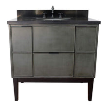 Load image into Gallery viewer, Bellaterra Home Vanity BellaTerra Home 37&quot; Single vanity in Linen Gray finish with Black Galaxy top and Oval Sink 400501-LY-BGO