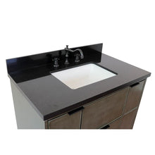 Load image into Gallery viewer, Bellaterra Home Vanity BellaTerra Home 37&quot; Single vanity in Linen Gray finish with Black Galaxy top and Rectangle Sink 400501-LY-BGR