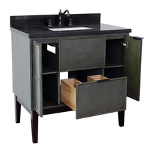Load image into Gallery viewer, Bellaterra Home Vanity BellaTerra Home 37&quot; Single vanity in Linen Gray finish with Black Galaxy top and Rectangle Sink 400501-LY-BGR