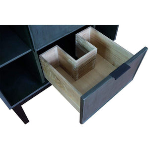 Bellaterra Home Vanity BellaTerra Home 37" Single vanity in Linen Gray finish with Black Galaxy top and Rectangle Sink 400502-LY-BGR